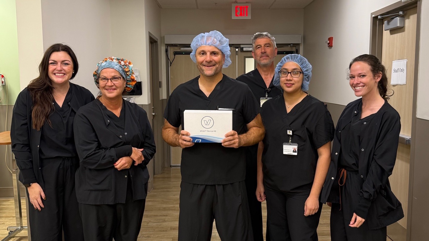 Dr. Antonio Mancini and team with eCoin for OAB